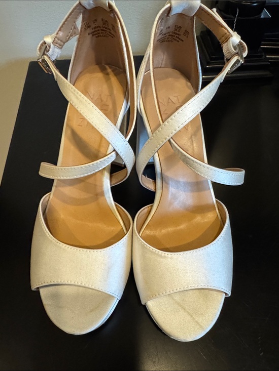 Naturalizer Shoes - Naturalizer Ivory Strappy Open-Toe Block Heels